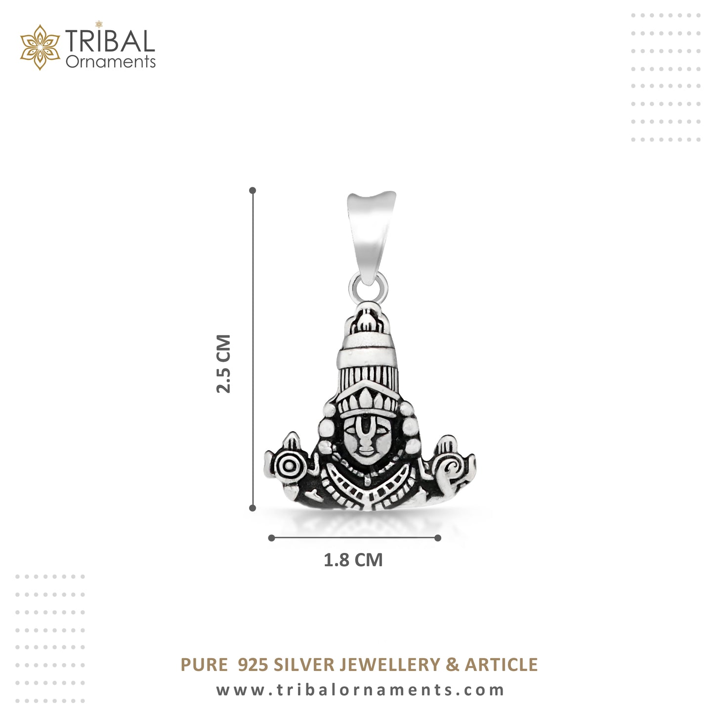925 sterling silver vintage stylish Hindu idol tirupati balaji Pendant, amazing design Krishna pendant gifting jewelry ssp1597 - TRIBAL ORNAMENTS