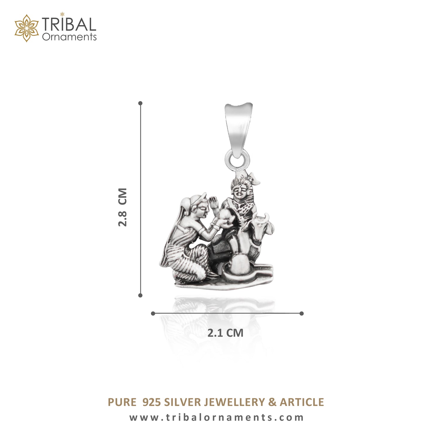 925 sterling silver unique lord shiva and goddess Parwati and Nandi maharaj with shiva lingam pendant shiv Darbar pendant jewelry ssp920 - TRIBAL ORNAMENTS