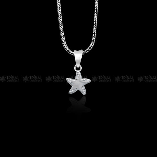 925 Sterling silver unique star design pendant nsp932 - TRIBAL ORNAMENTS
