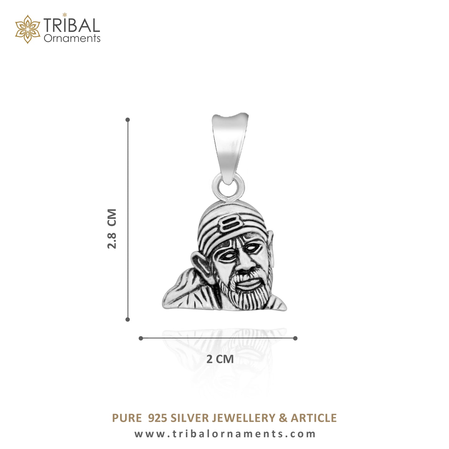Idol Sai Baba pendant 925 sterling silver handmade amazing stylish unisex pendant locket personalized jewelry tribal jewelry ssp901 - TRIBAL ORNAMENTS