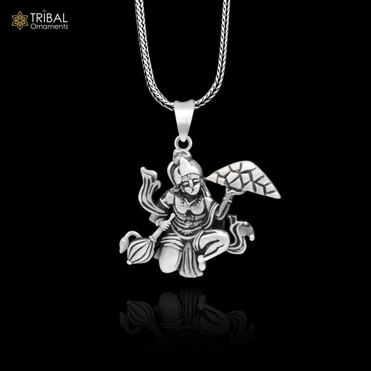 Lord hanuman pendant 92.5 sterling silver handmade god idol hanuman with mount pendant, amazing craftsmanship pendant gifting jewelry ssp912 - TRIBAL ORNAMENTS