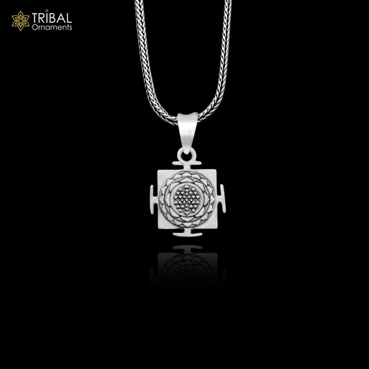925 sterling silver exclusive unique design SHRI YANTRAM pendant, unique best unisex gifting jewelry nsp705 - TRIBAL ORNAMENTS