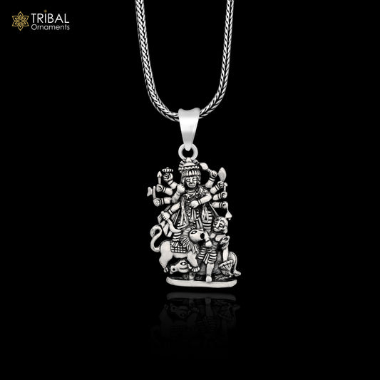 925 Sterling silver goddess MAHAKALI OR KALIKA maa design divine kali devi maa pendant for protection nsp698/ps0026 - TRIBAL ORNAMENTS