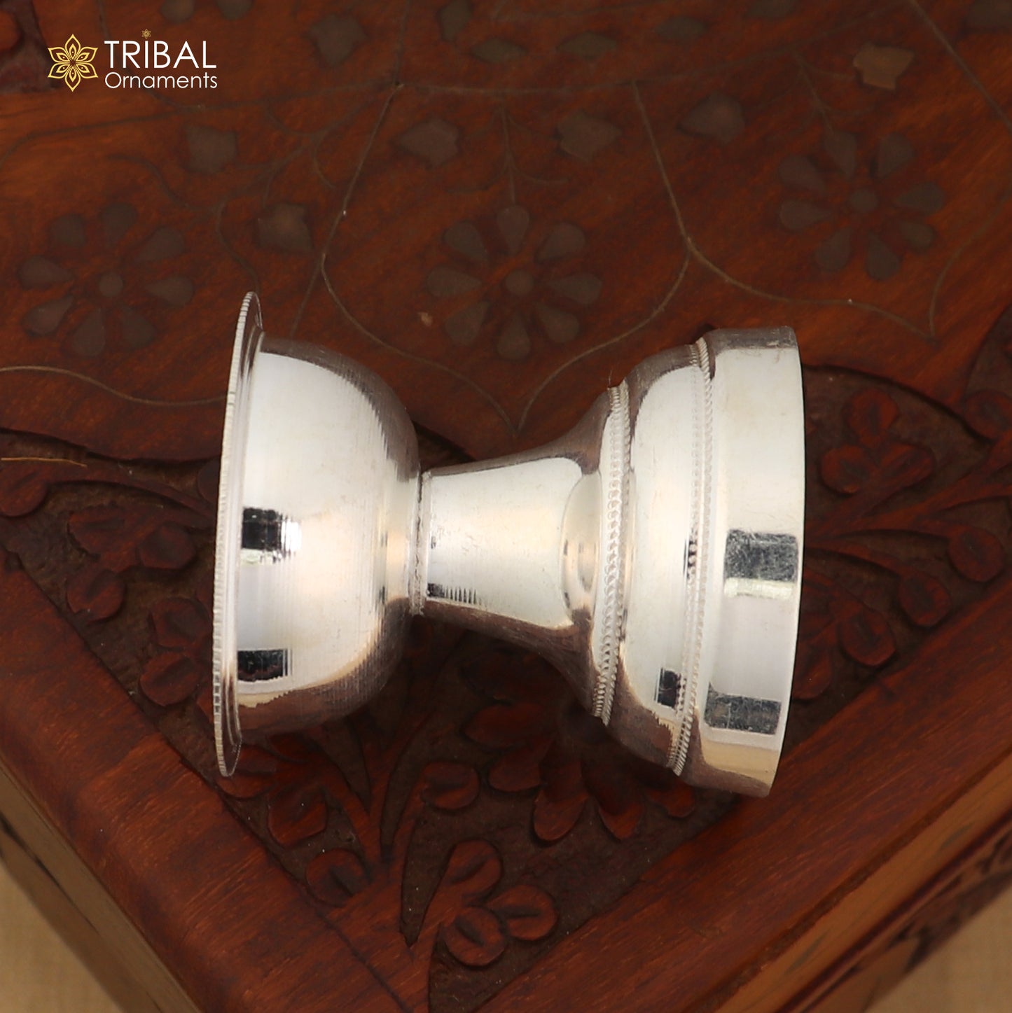 925 sterling silver oil lamp, silver Deepak, silver temple article, Diwali puja utensils art su1381 - TRIBAL ORNAMENTS