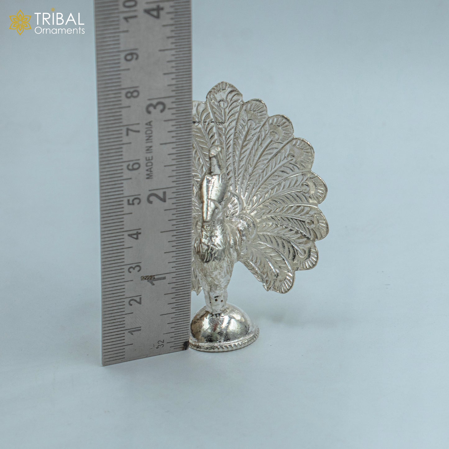 925 sterling silver peacock statue, sculpture home art, figurine art811 - TRIBAL ORNAMENTS