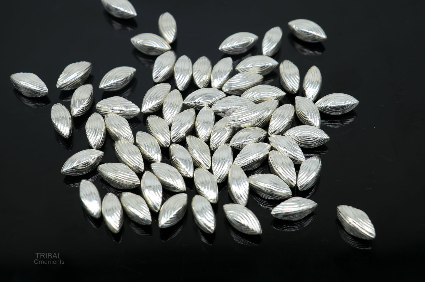 Lot 5 pieces Sterling silver handmade silver dry fruit, silver pista/ pistachio nut for puja, best gift idols God, best puja article su439 - TRIBAL ORNAMENTS