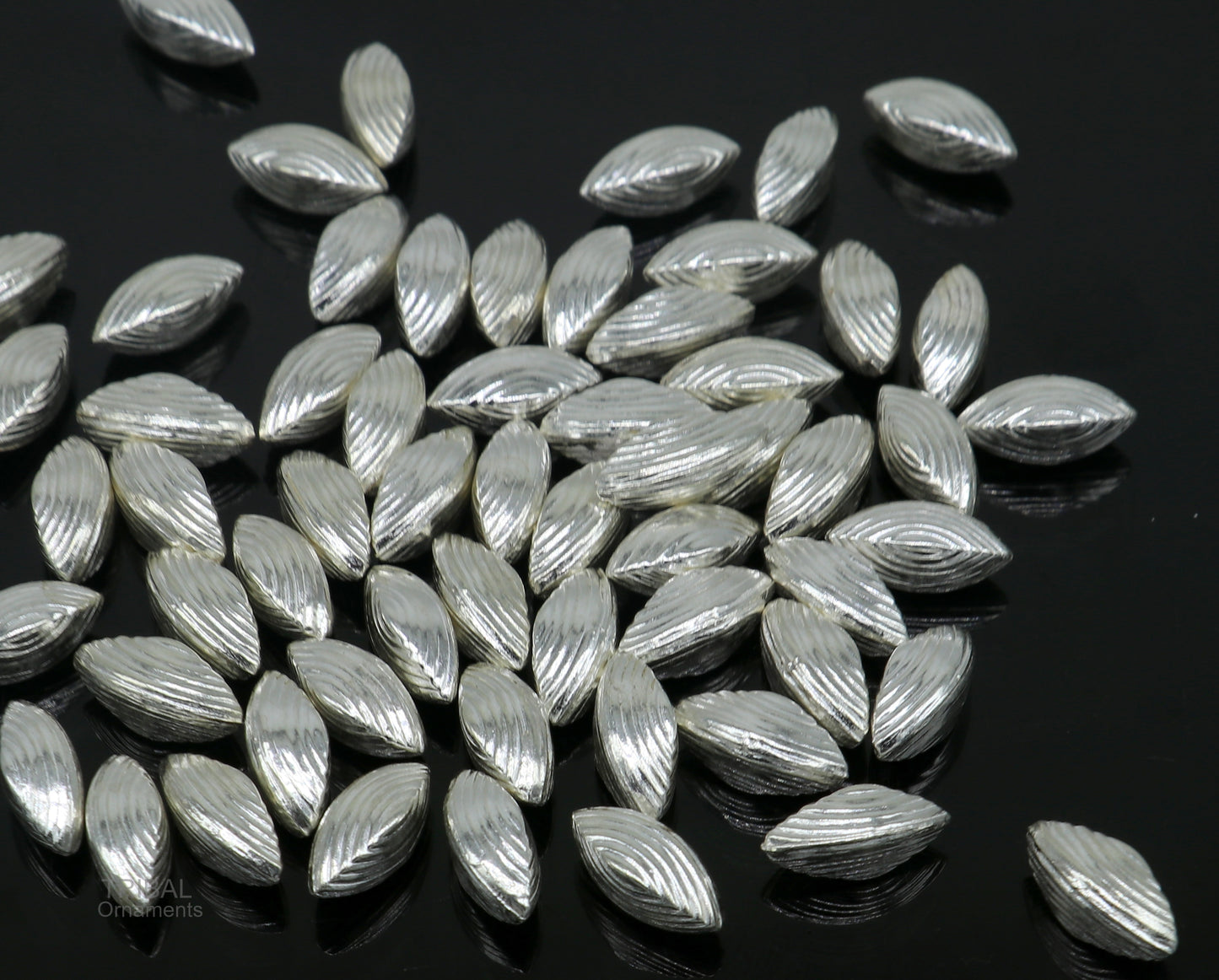 Lot 5 pieces Sterling silver handmade silver dry fruit, silver pista/ pistachio nut for puja, best gift idols God, best puja article su439 - TRIBAL ORNAMENTS
