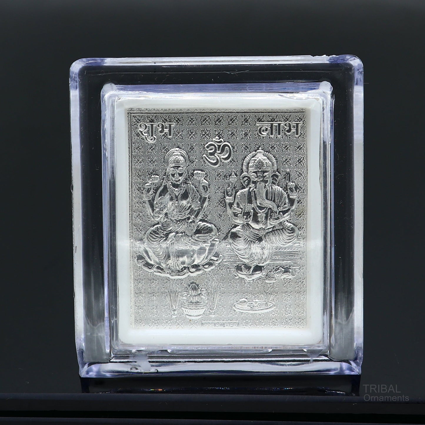 925 sterling silver lord ganesha and saraswati frame, best puja article, low price puja article wedding return gif frm7 - TRIBAL ORNAMENTS