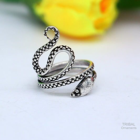 925 fine sterling silver handmade snake design vintage antique stylish ring band, gorgeous snake ring best elegant dainty jewelry ring284 - TRIBAL ORNAMENTS