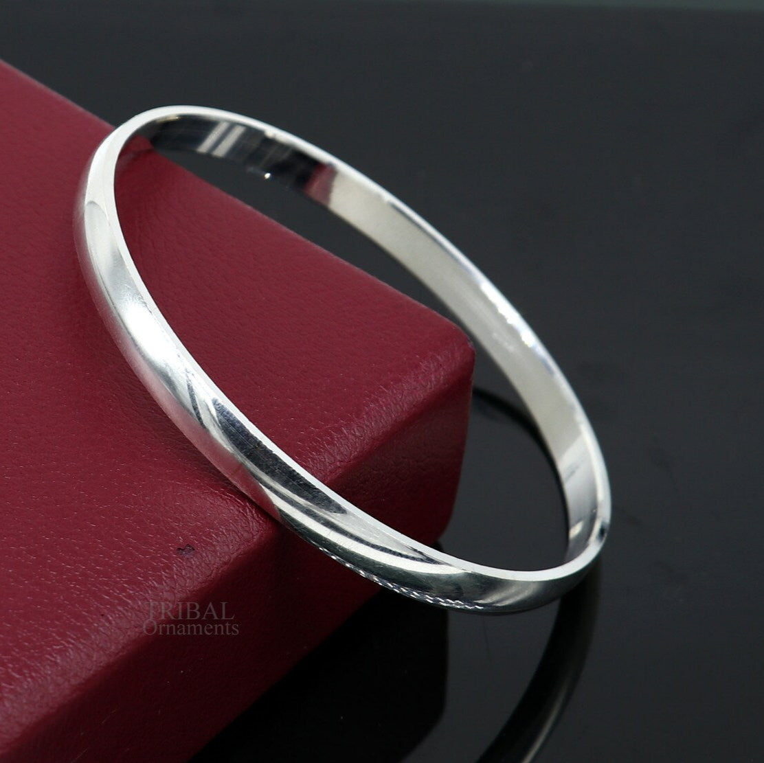 Solid 925 sterling silver handmade punjabi sikha bangle bracelet kada, all sized men's or girl's bangle kada daily use jewelry nsk431 - TRIBAL ORNAMENTS