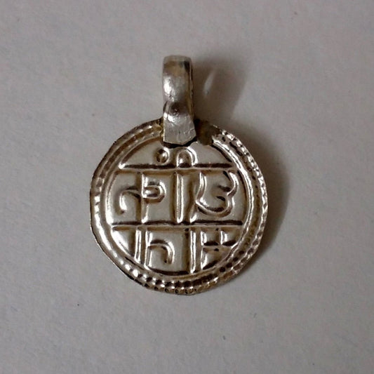 Antique vintage design  silver indian goddess solid silver handmade tribal amulet pendant tabiz from rajasthan - TRIBAL ORNAMENTS
