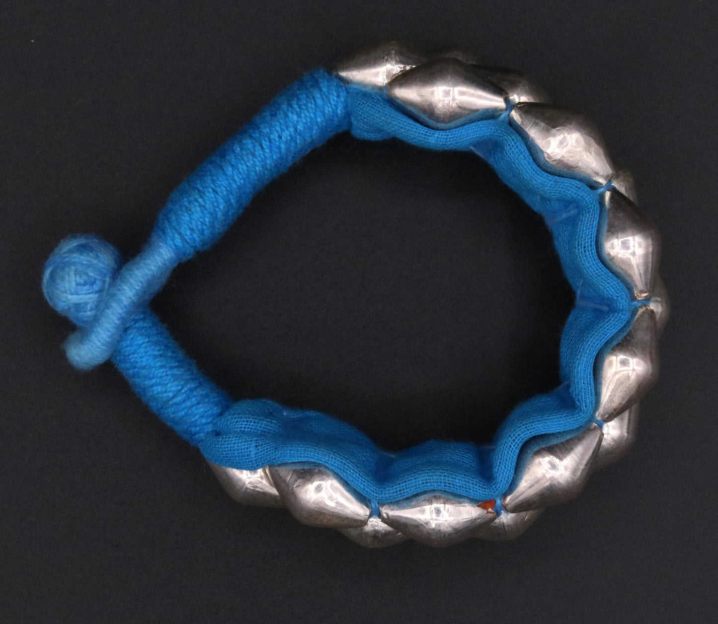 Traditional design handmade sterling silver beads ball fabulous vintage tribal cuff bracelet from rajasthan india !!cb01 - TRIBAL ORNAMENTS