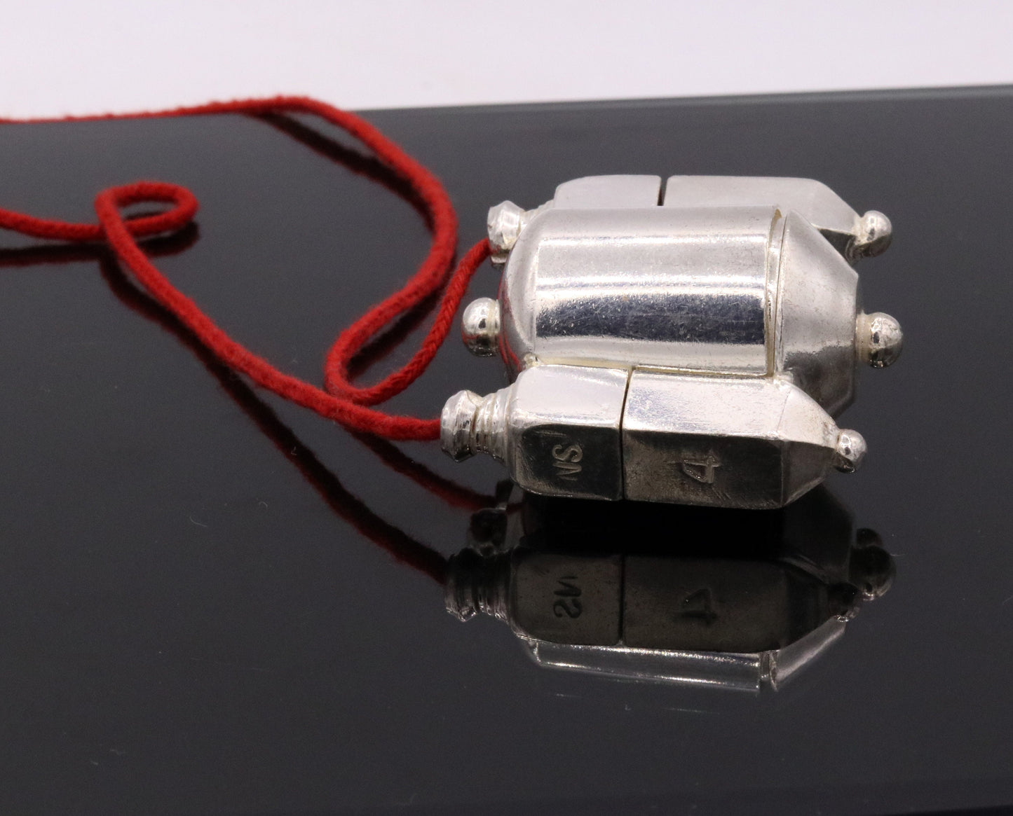 Vintage handmade silver Shiva Lingam pendant Indian idol gold Shiva lingam box mantra box prayer box tribal jewelry Rajasthan India sa01 - TRIBAL ORNAMENTS