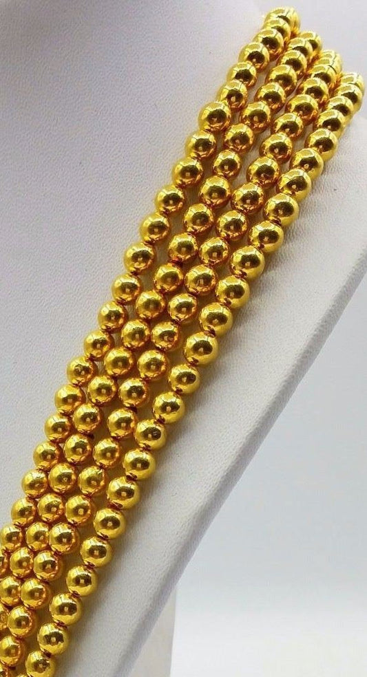 20 pieces 20k Yellow gold handmade 5 mm beads or ball gorgeous antique vintage style use for jewelry making seeds - TRIBAL ORNAMENTS