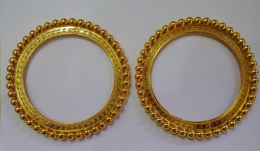 Vintage 22k yellow gold handmade fabulous craftsmanship on bangle traditional tribal belly dance women's jewelry from rajasthan INDIA - TRIBAL ORNAMENTS