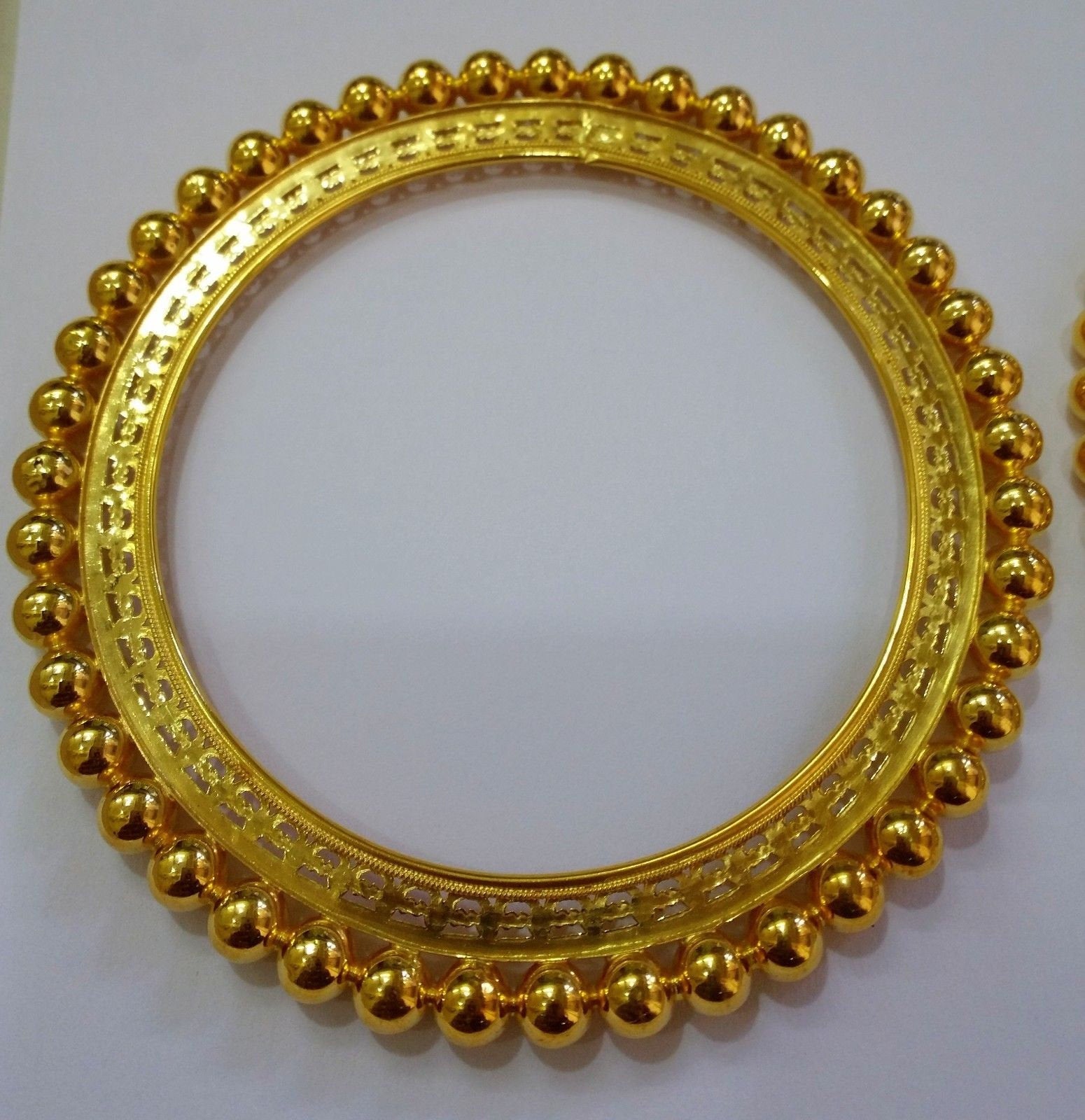 Vintage 22k yellow gold handmade fabulous craftsmanship on bangle traditional tribal belly dance women's jewelry from rajasthan INDIA - TRIBAL ORNAMENTS