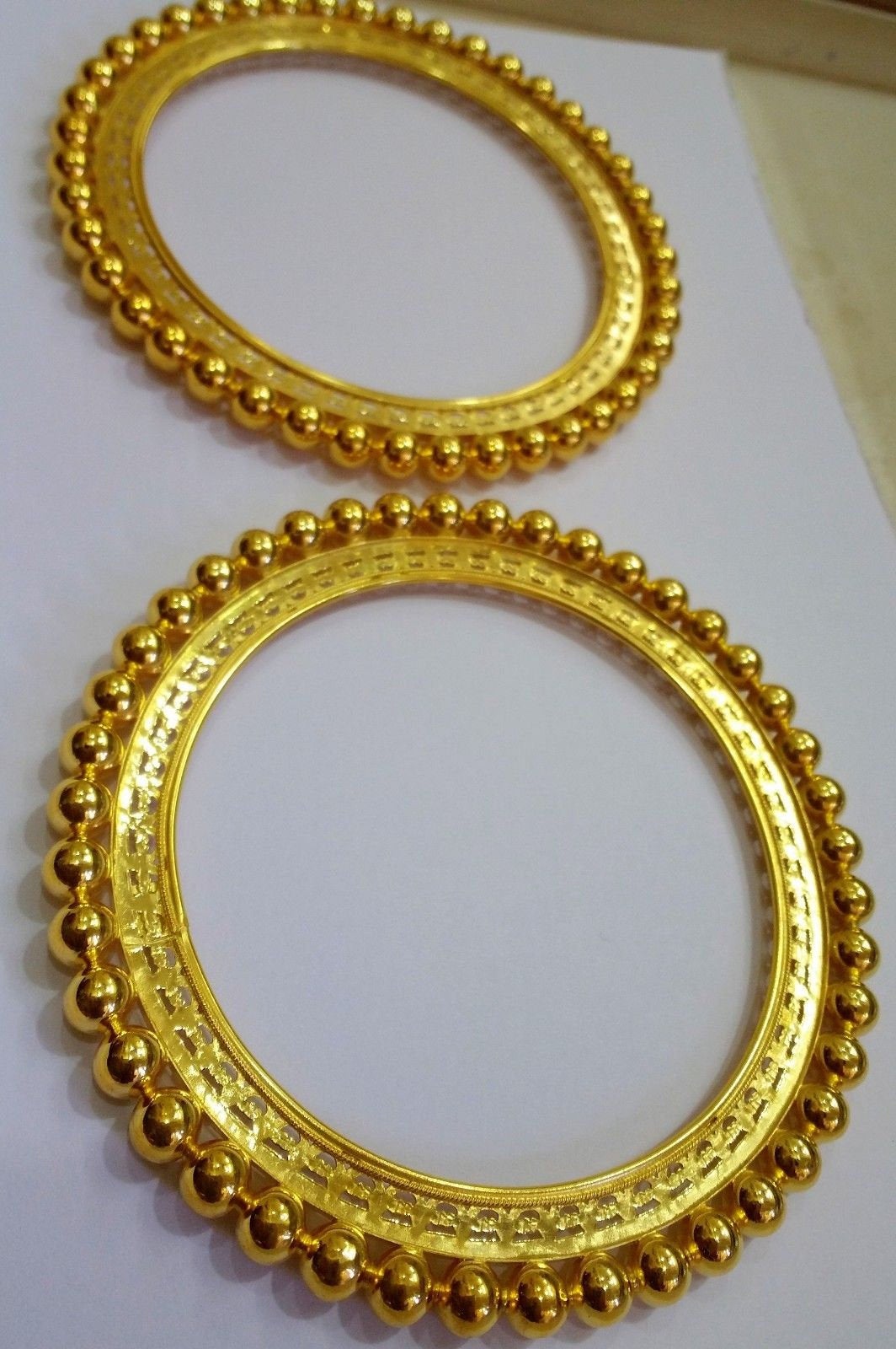 Vintage 22k yellow gold handmade fabulous craftsmanship on bangle traditional tribal belly dance women's jewelry from rajasthan INDIA - TRIBAL ORNAMENTS