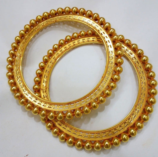 Vintage 22k yellow gold handmade fabulous craftsmanship on bangle traditional tribal belly dance women's jewelry from rajasthan INDIA - TRIBAL ORNAMENTS