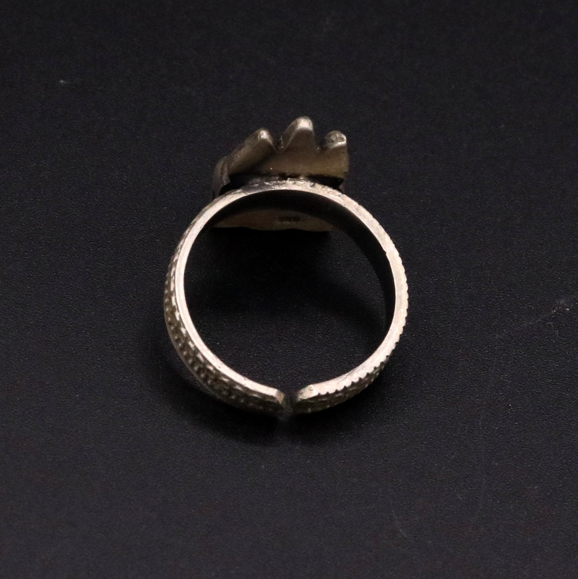 Vintage handmade 925 silver beautiful customized lord shiva trishul damaru shape fabulous adjustable tribal jewelry sr25 - TRIBAL ORNAMENTS