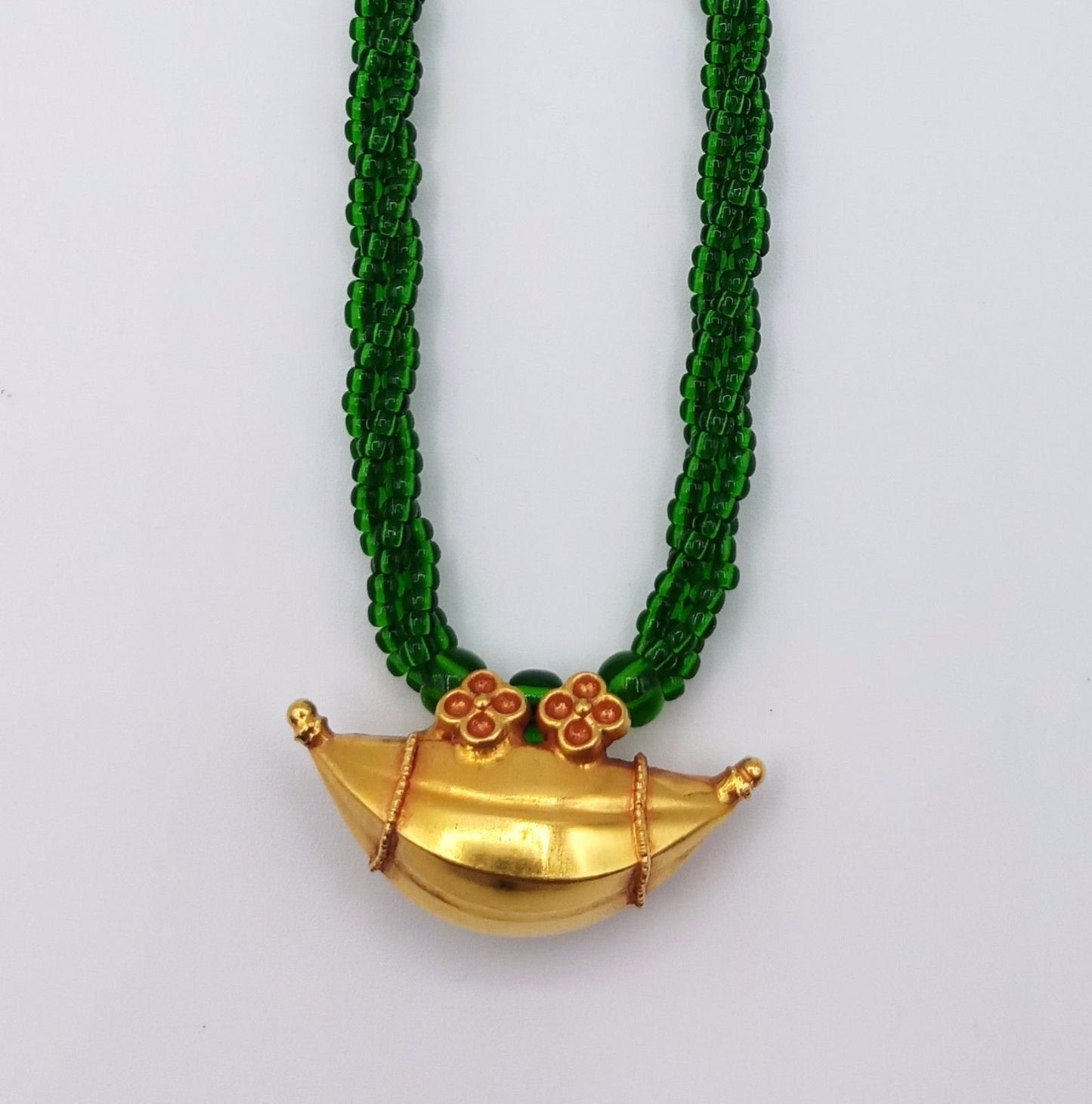 Vintage handmade fabulous 18k yellow gold amulet gorgeous design pendant necklace antique tribal belly dance jewelry from rajasthan india - TRIBAL ORNAMENTS