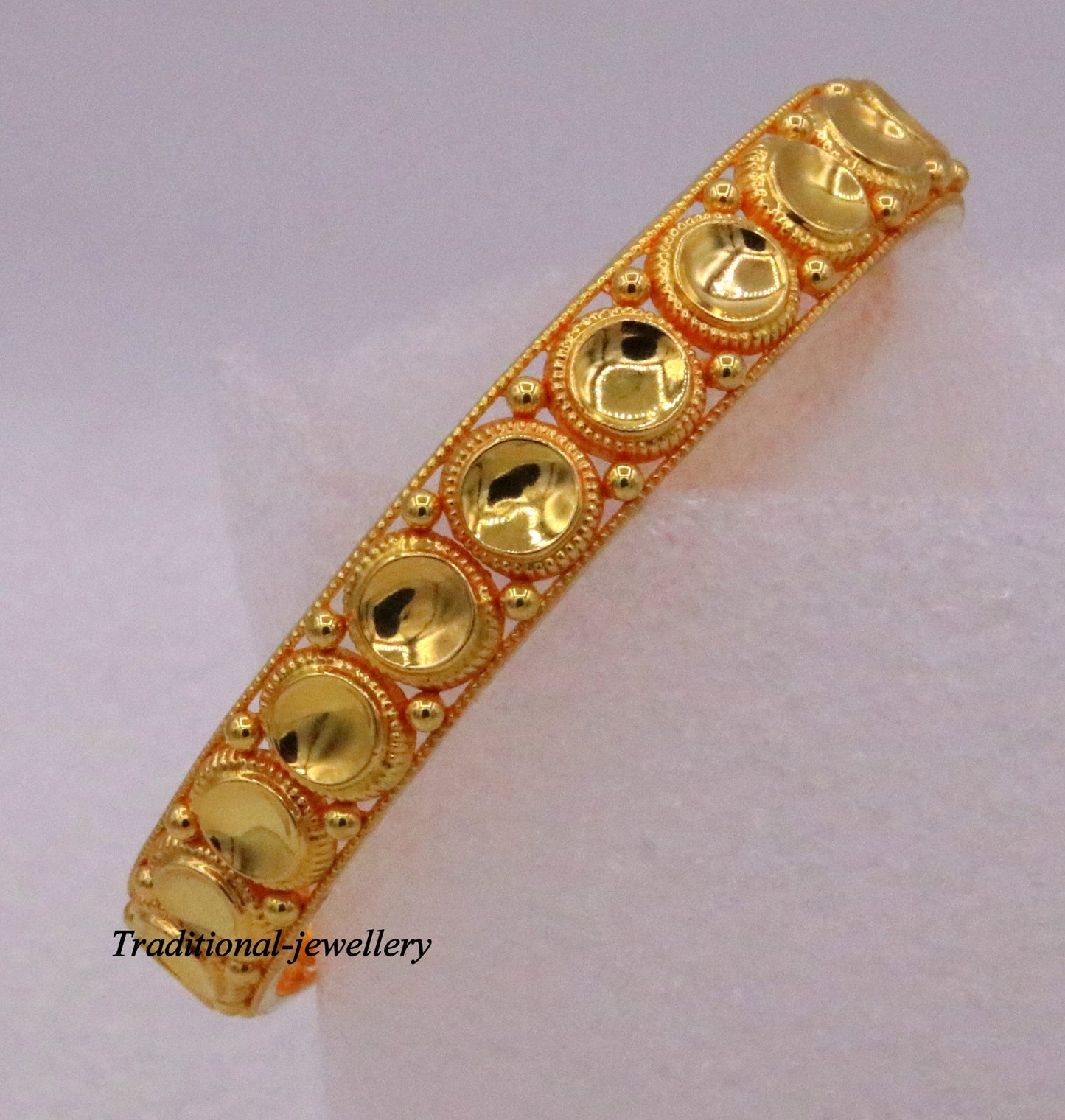 Vintage antique design handmade fabulous 22karat yellow gold bangle bracelet Indian tribal antique kangan set ba-36 - TRIBAL ORNAMENTS