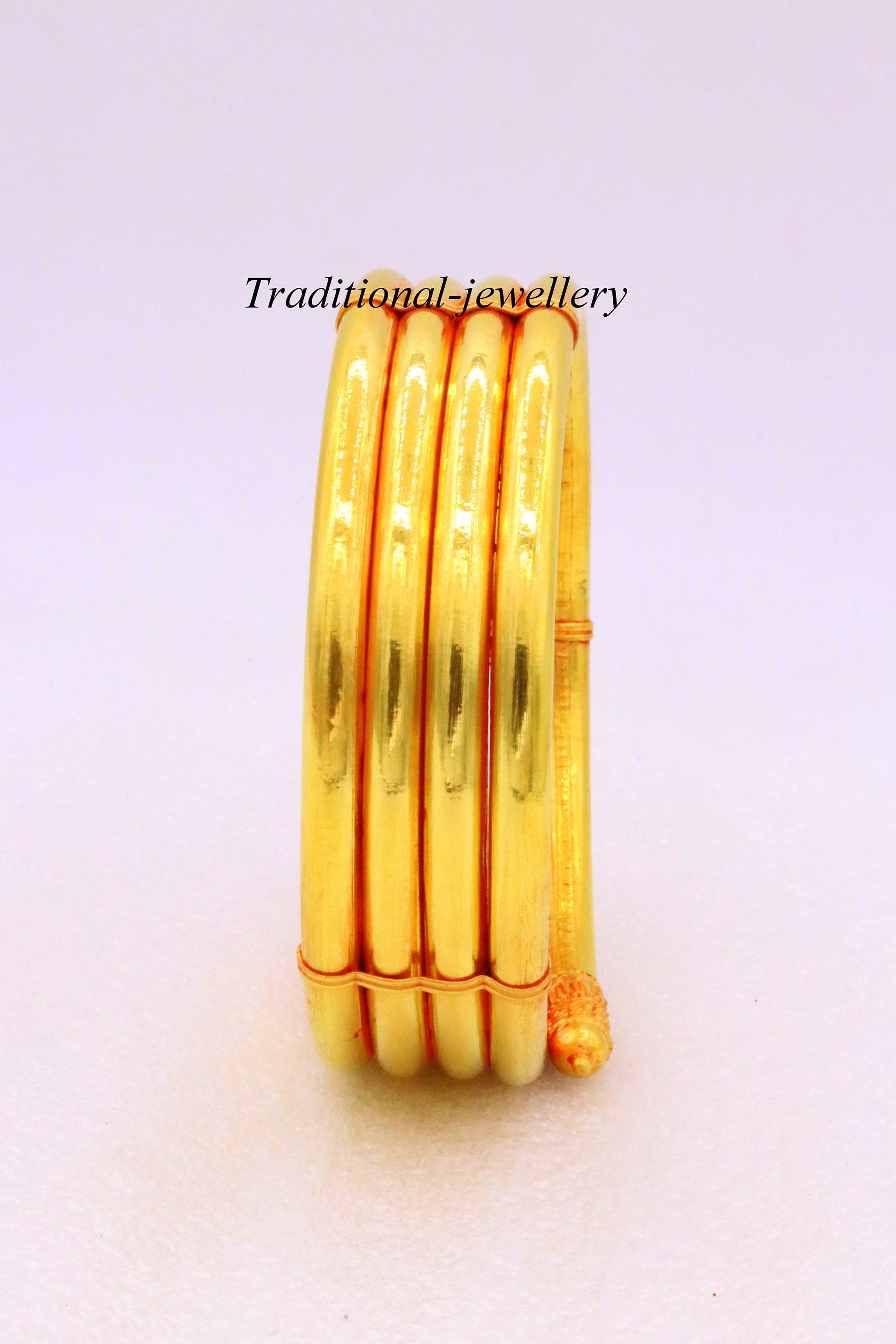 22 karat yellow gold handmade fabulous armlet indian tribal Arm bangle bracelet antique design women's jewelry ba137 - TRIBAL ORNAMENTS