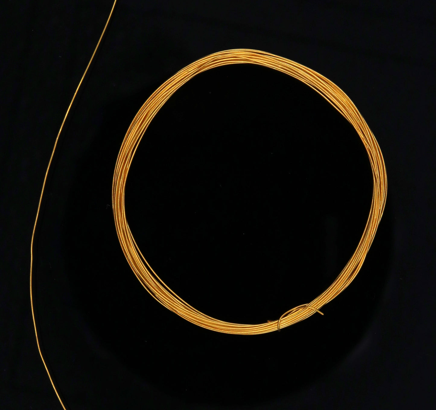 Handmade 22karat solid gold wire 12 inches hard round 20 gauge wire or jewelry wire for making excellent custom jewelry - TRIBAL ORNAMENTS