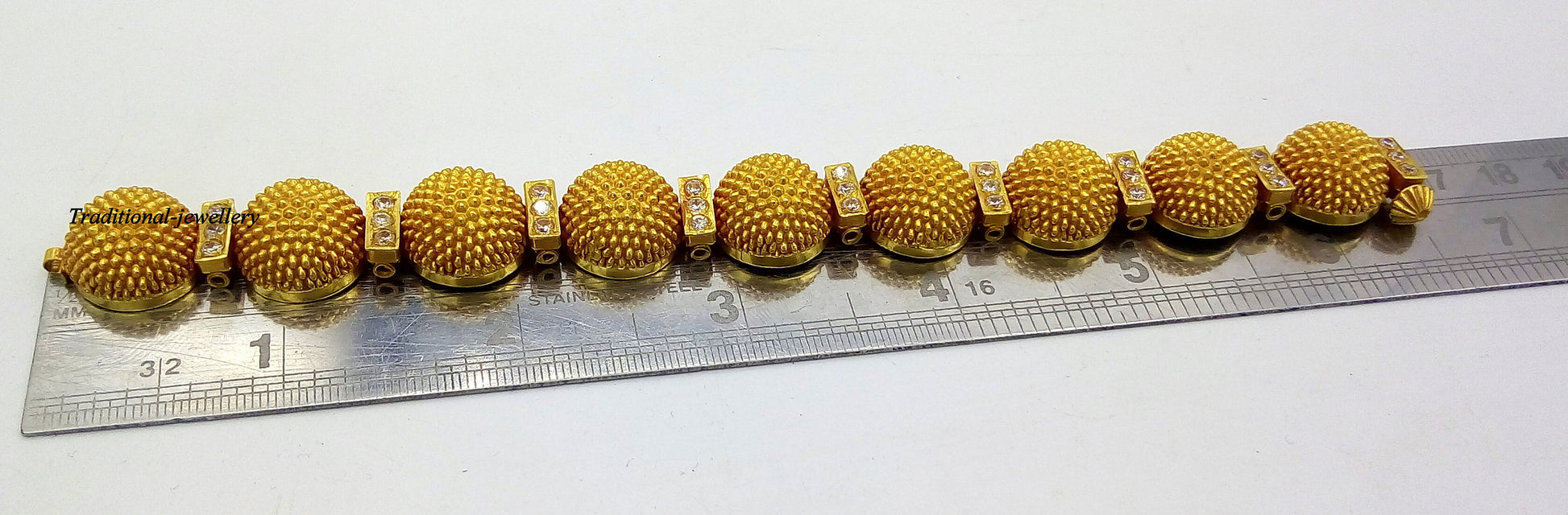 22k yellow gold handmade Top class rajasthani bangle bracelet Gajara traditional wedding anniversary party belly dance jewelry g03 - TRIBAL ORNAMENTS