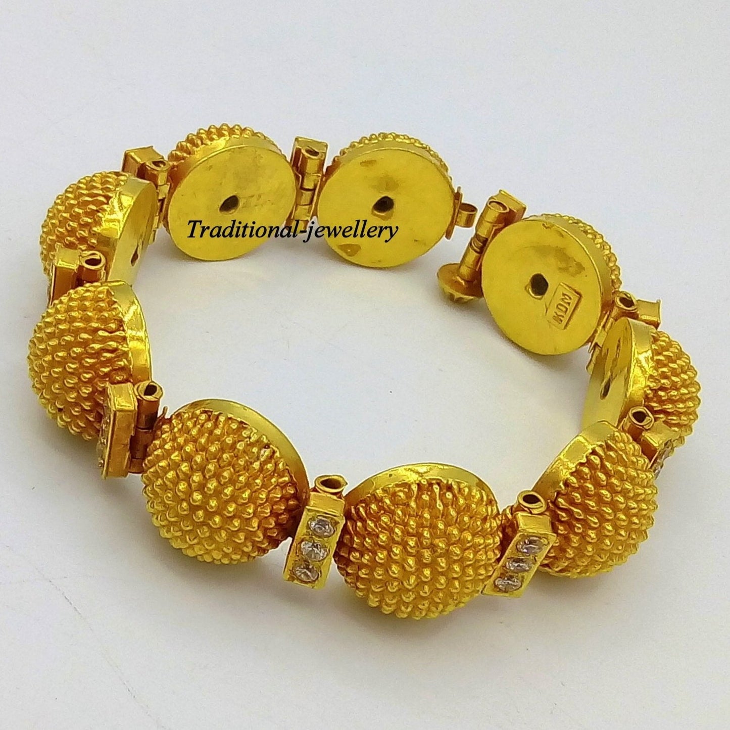 22k yellow gold handmade Top class rajasthani bangle bracelet Gajara traditional wedding anniversary party belly dance jewelry g03 - TRIBAL ORNAMENTS