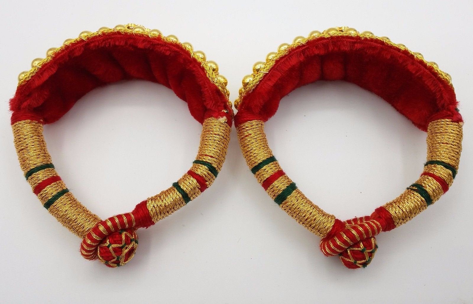 Vintage handmade 20k yellow gold beads ball handmade wrist bracelet cuff bracelet fabulous tribal wedding jewelry from rajasthan india - TRIBAL ORNAMENTS