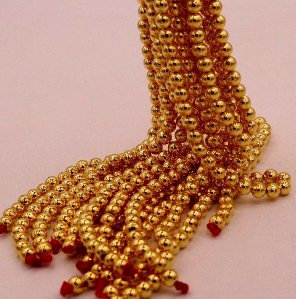 Lot 20 pieces 22karat yellow gold handmade beads or ball fabulous jewelry making loose beads, waxed  beads - TRIBAL ORNAMENTS