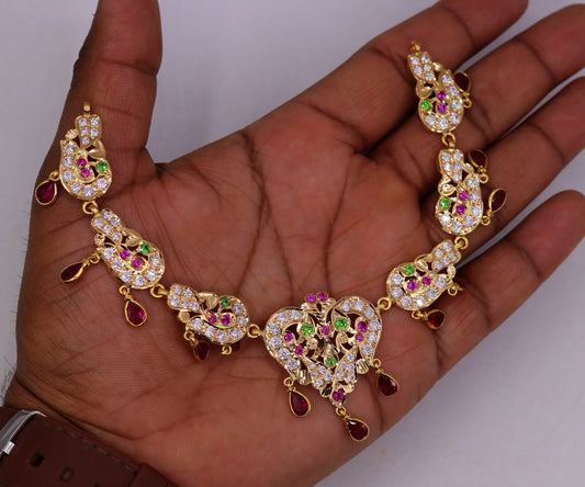 22 karat yellow gold Vintage traditional stylish Necklace indian gold jewellery from rajasthan and punjab india - TRIBAL ORNAMENTS