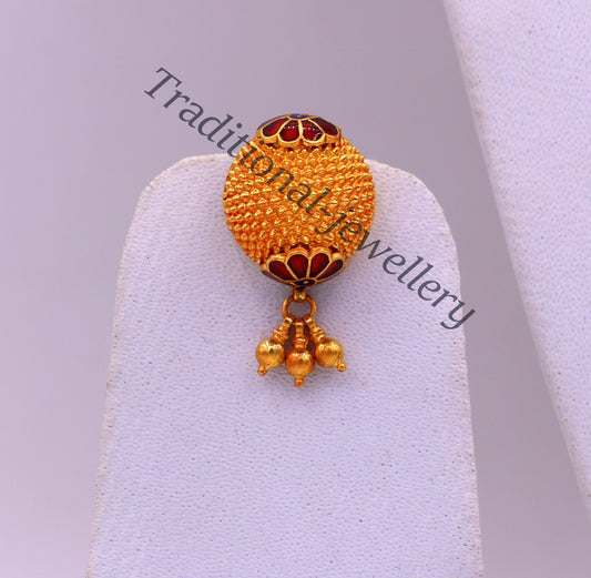 Traditional style vintage antique design handmade 22 karat yellow gold fabulous tribal necklace set for women's wedding jewelry - TRIBAL ORNAMENTS