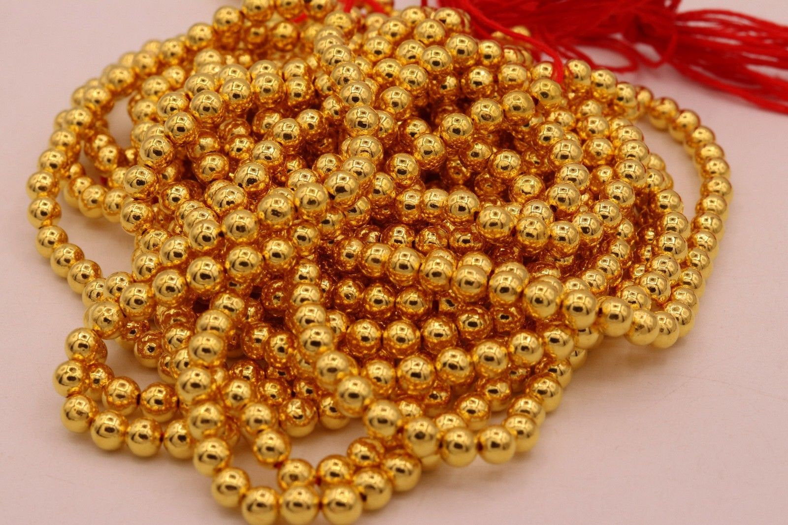 Lot 20 pieces 22karat yellow gold handmade beads or ball fabulous jewelry making loose beads, waxed  beads - TRIBAL ORNAMENTS