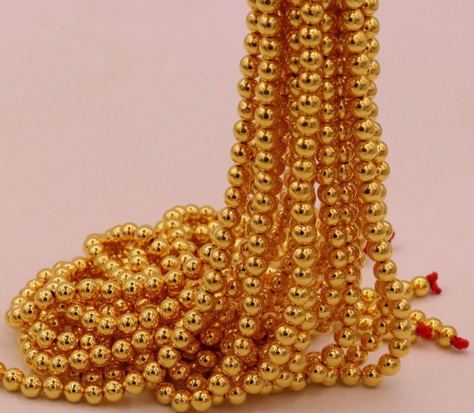BEST JEWELRY MAKING 22K GOLD YELLOW LOOSE BEADS HANDMADE DIAMOND CUT BALL