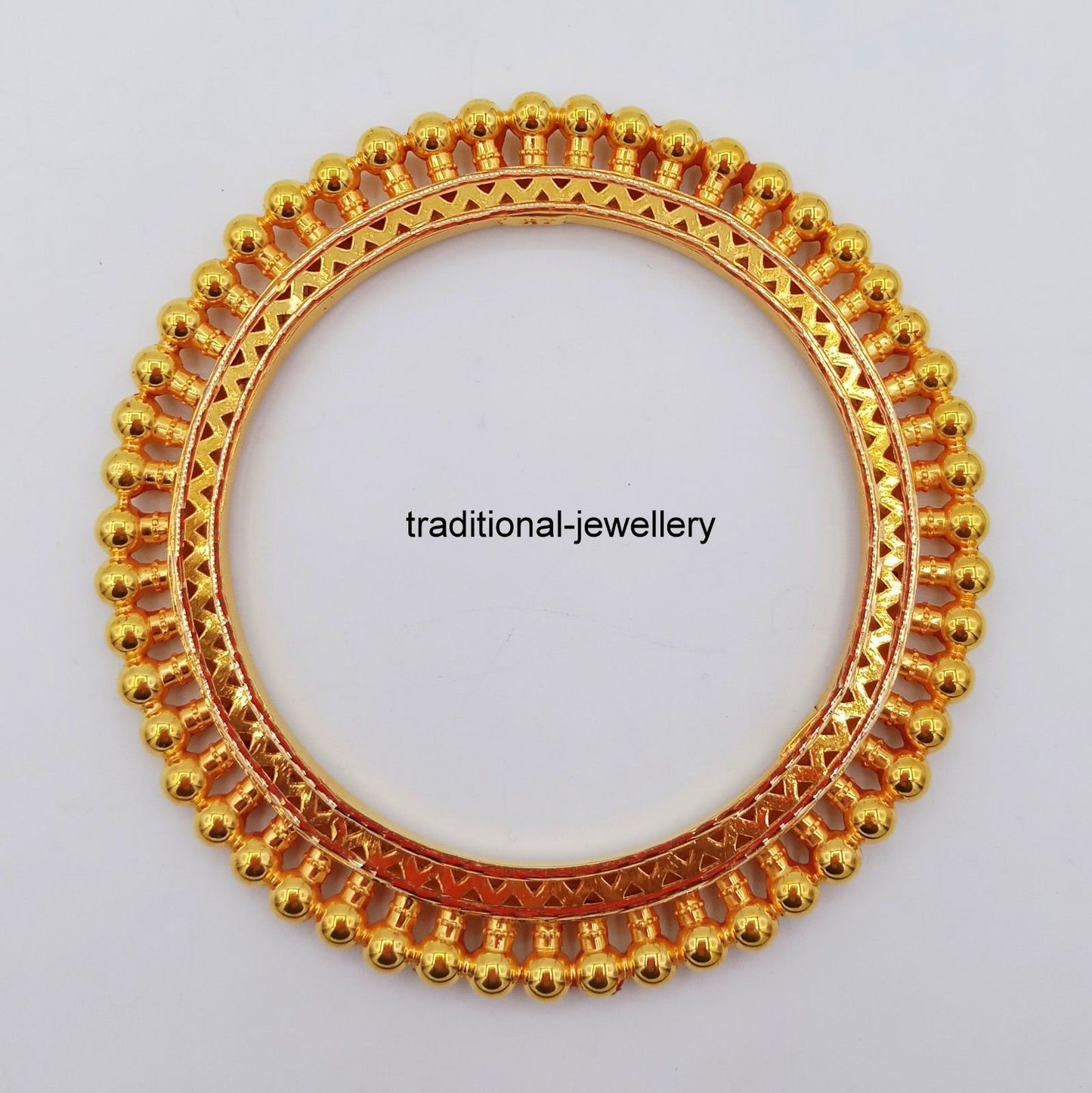 Vintage antique handmade 22karat yellow gold bangle bracelet indian wedding jewelry excellent kangan kakan tribal jewelry - TRIBAL ORNAMENTS