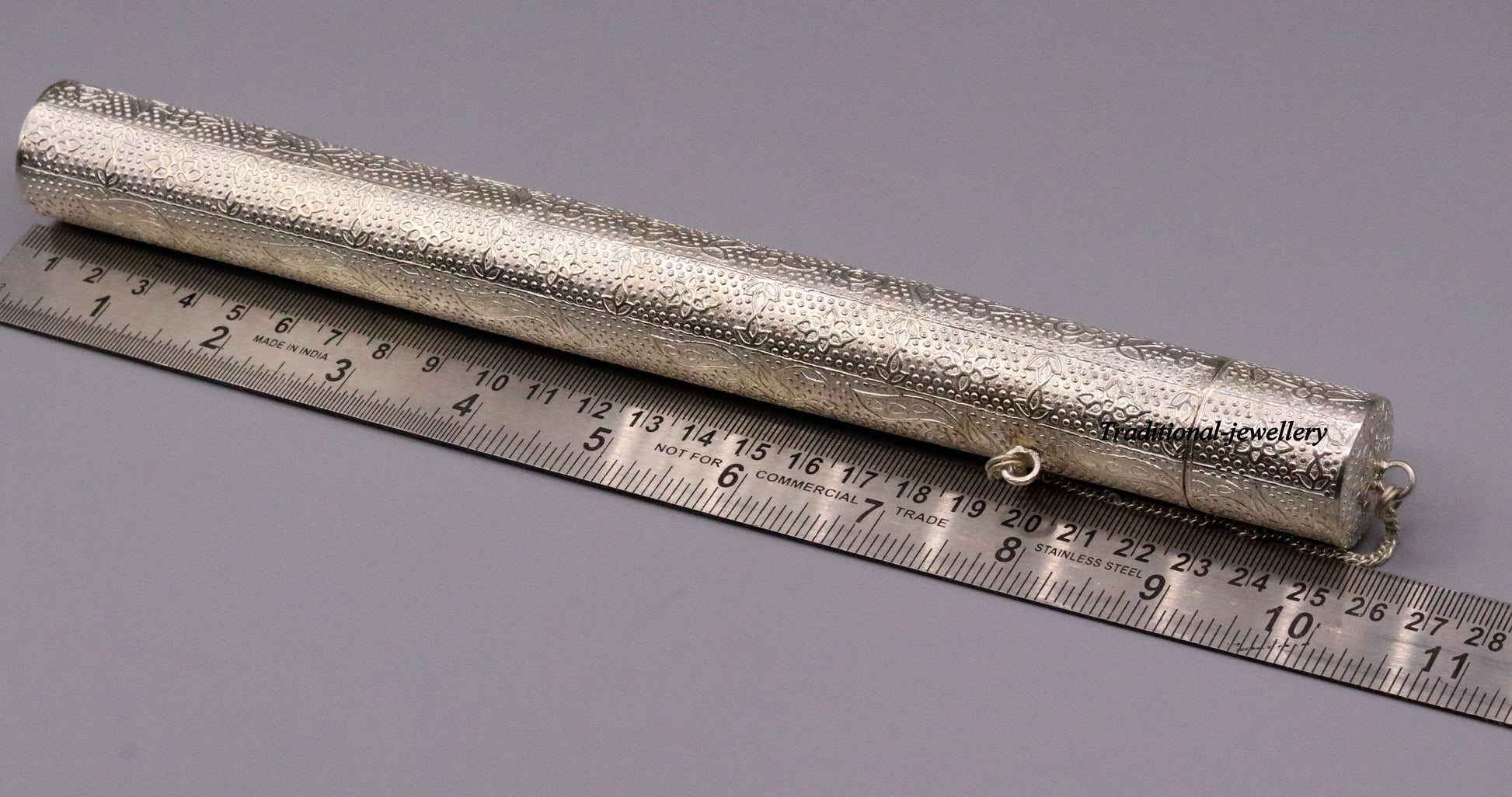 Vintage handmade solid silver incense sticks box holder Agarbatti stand box trinket box fabulous craftsmanship - TRIBAL ORNAMENTS