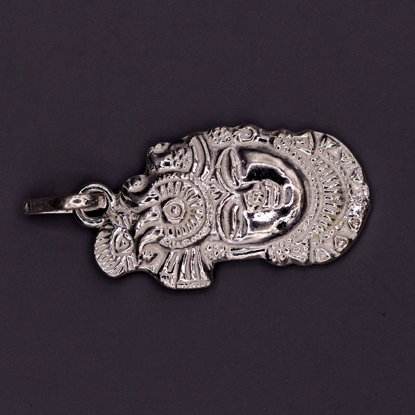 Solid silver handmade indian idol krishna shreenathji pendant from Rajasthan India god shree krishna pendant locket nsp01 - TRIBAL ORNAMENTS
