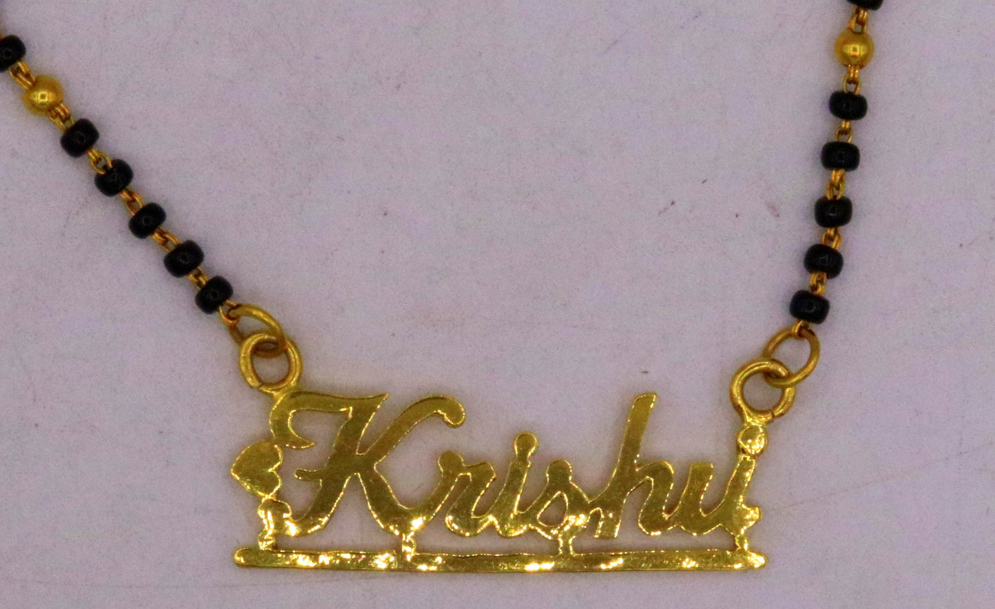 22k yellow gold handmade Solid Gold English Name Necklace Gold Name Necklace - Old English Necklace - Personalized Necklace - Gift for her - TRIBAL ORNAMENTS