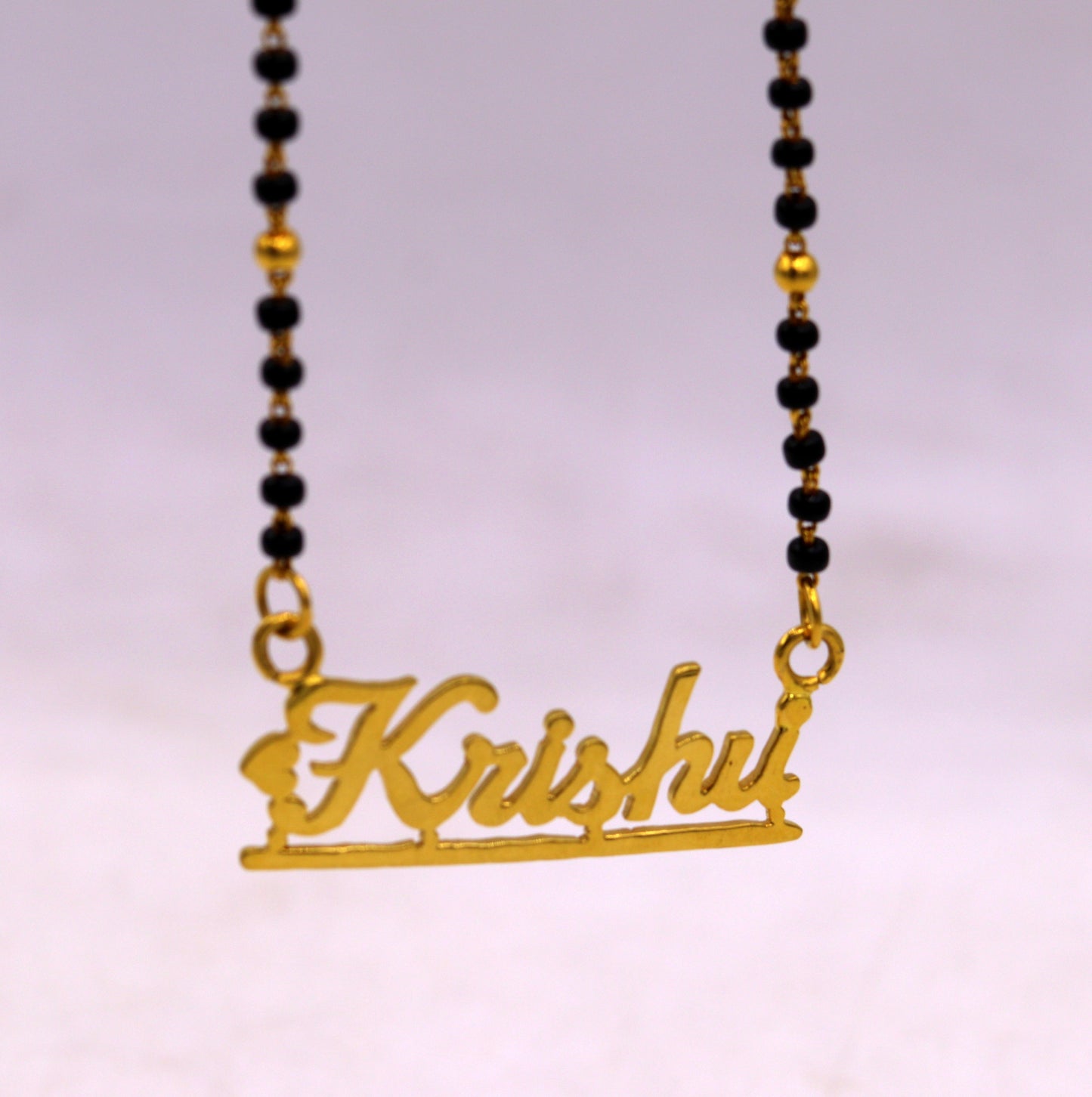 22k yellow gold handmade Solid Gold English Name Necklace Gold Name Necklace - Old English Necklace - Personalized Necklace - Gift for her - TRIBAL ORNAMENTS