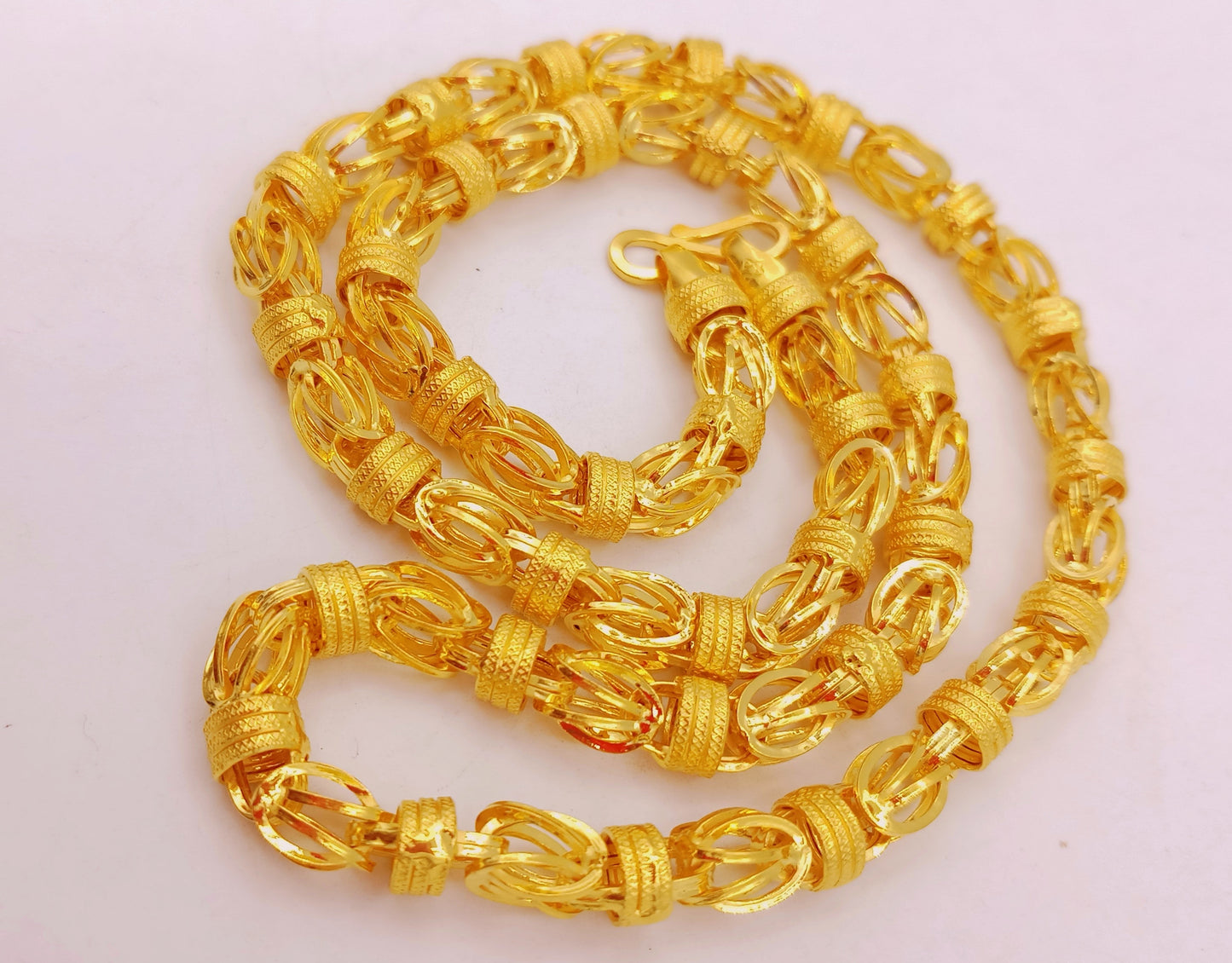 22kt yellow gold handmade fabulous 20 inches chain necklace genuine india jewelry for gifting - TRIBAL ORNAMENTS