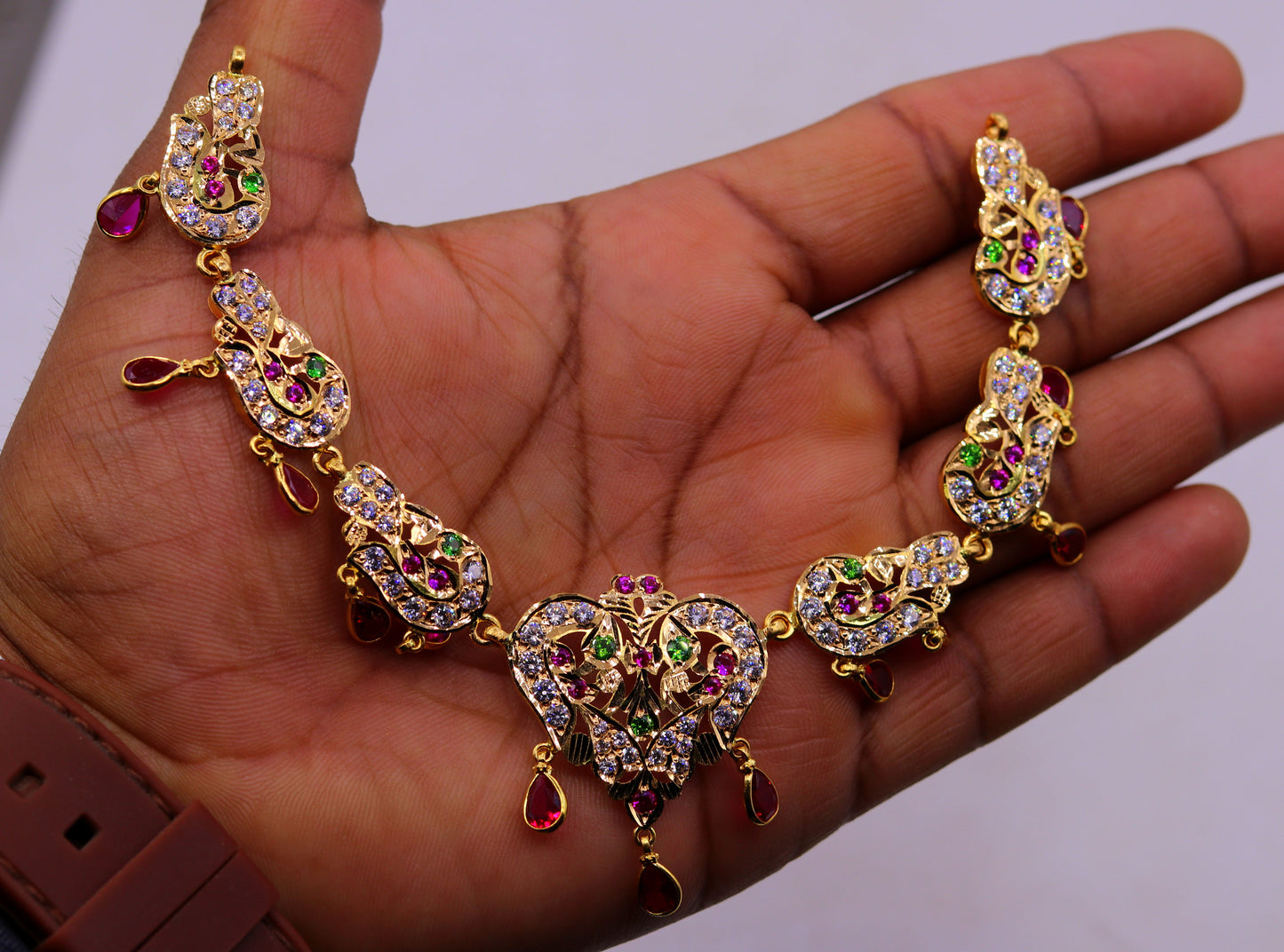 22 karat yellow gold Vintage traditional stylish Necklace indian gold jewellery from rajasthan and punjab india - TRIBAL ORNAMENTS
