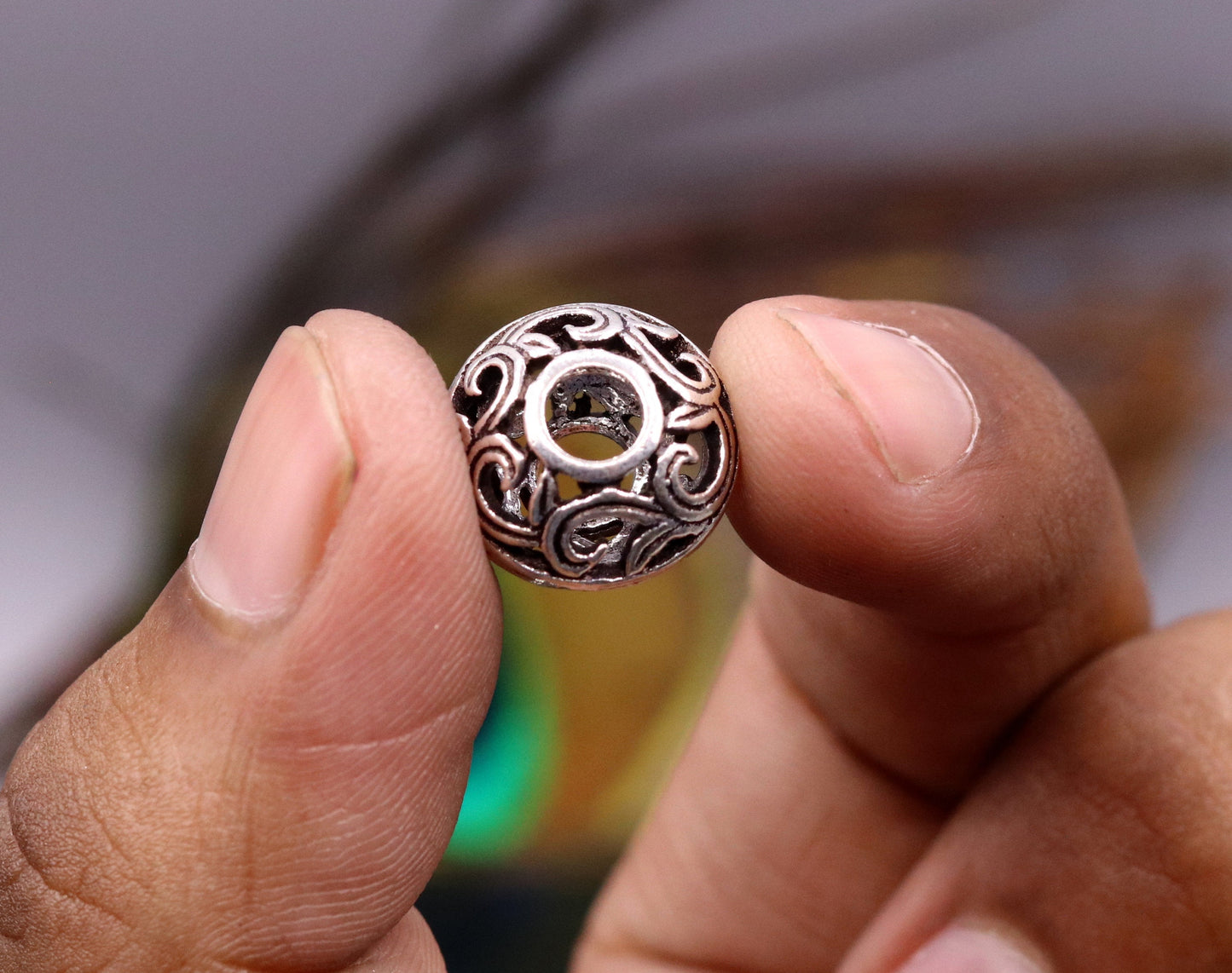 Lot 10 pieces 925 Sterling silver handmade awesome beads jewelry findings for special antique jewelry making ideas bd03 - TRIBAL ORNAMENTS