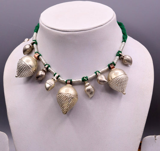 vintage antique design silver tribal stylish necklace traditional jewelry for belly dance women's jewelry set49 - TRIBAL ORNAMENTS