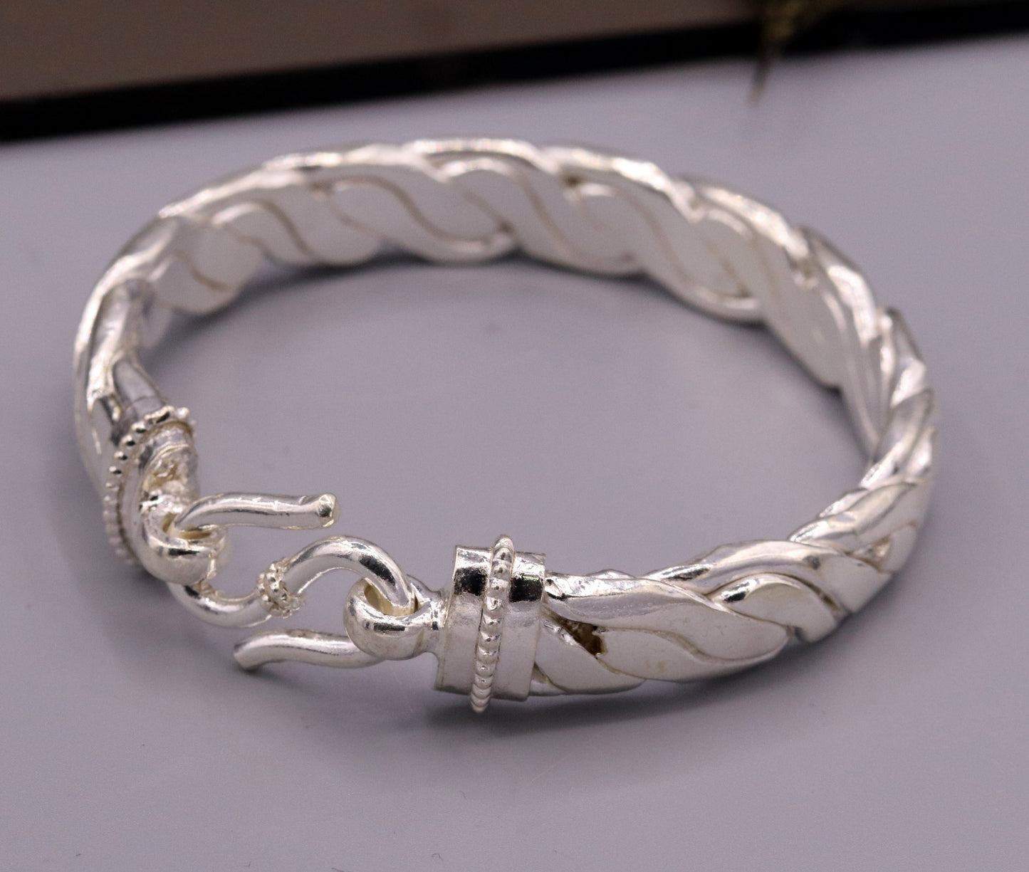 Vintage antique design handmade excellent authentic solid silver bracelet kada amazing gifting jewelry nsk59 - TRIBAL ORNAMENTS