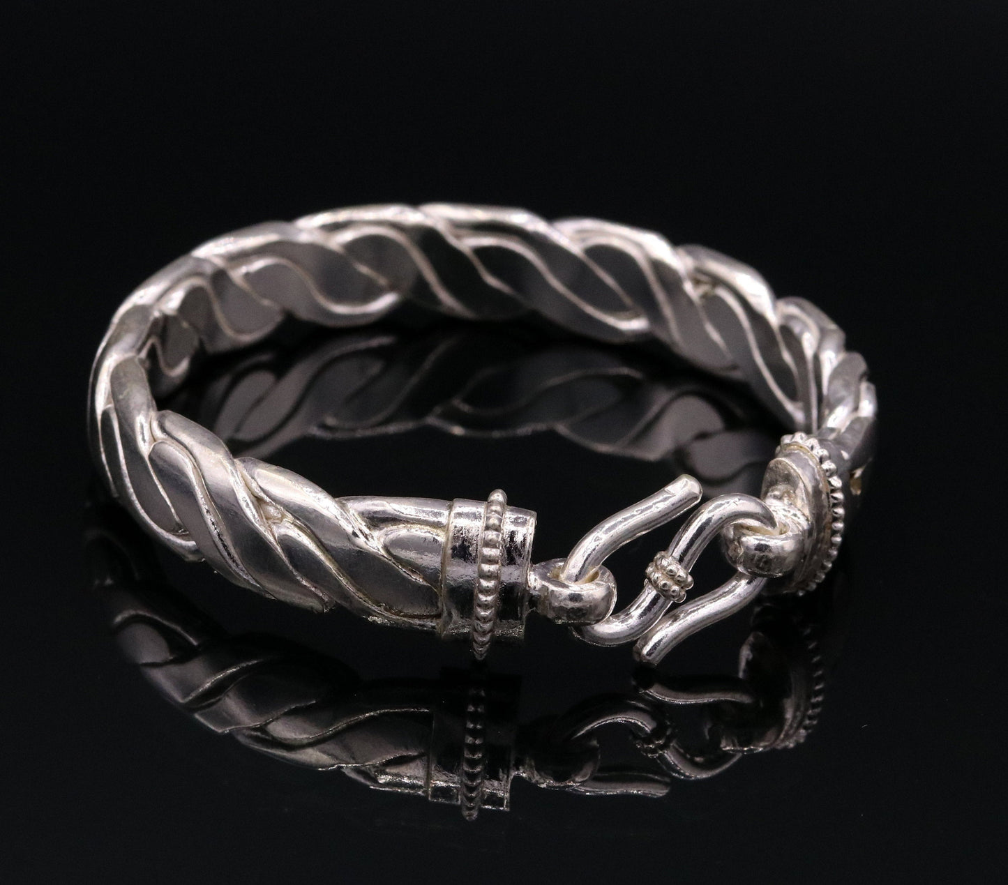 Vintage antique design handmade excellent authentic solid silver bracelet kada amazing gifting jewelry nsk59 - TRIBAL ORNAMENTS