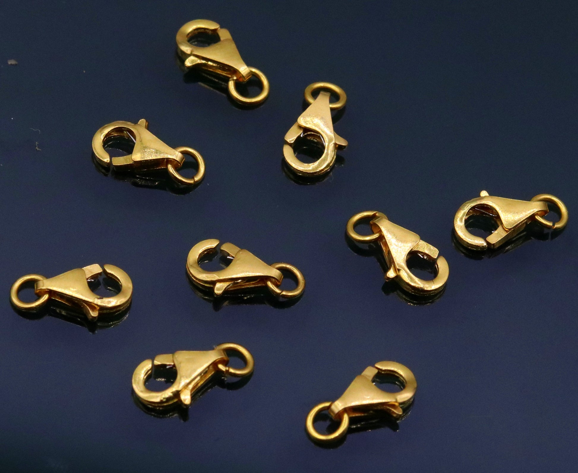 22kt yellow gold handmade excellent dolphin fish lock clasps closure for chain or bracelet for making jewelry - TRIBAL ORNAMENTS