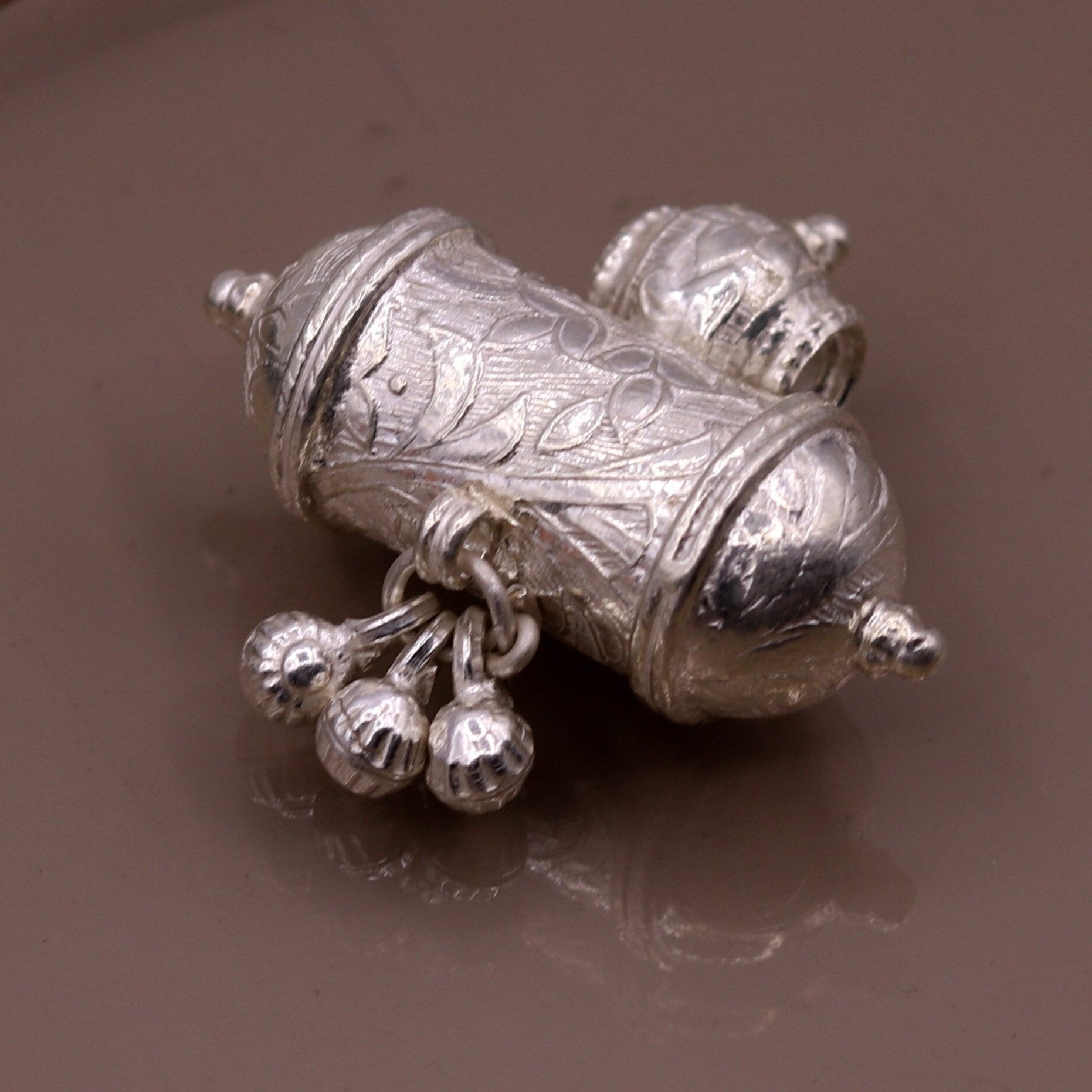 Vintage design antique handmade sterling silver gorgeous amulet pendant locket unisex necklace jewelry india sa10 - TRIBAL ORNAMENTS