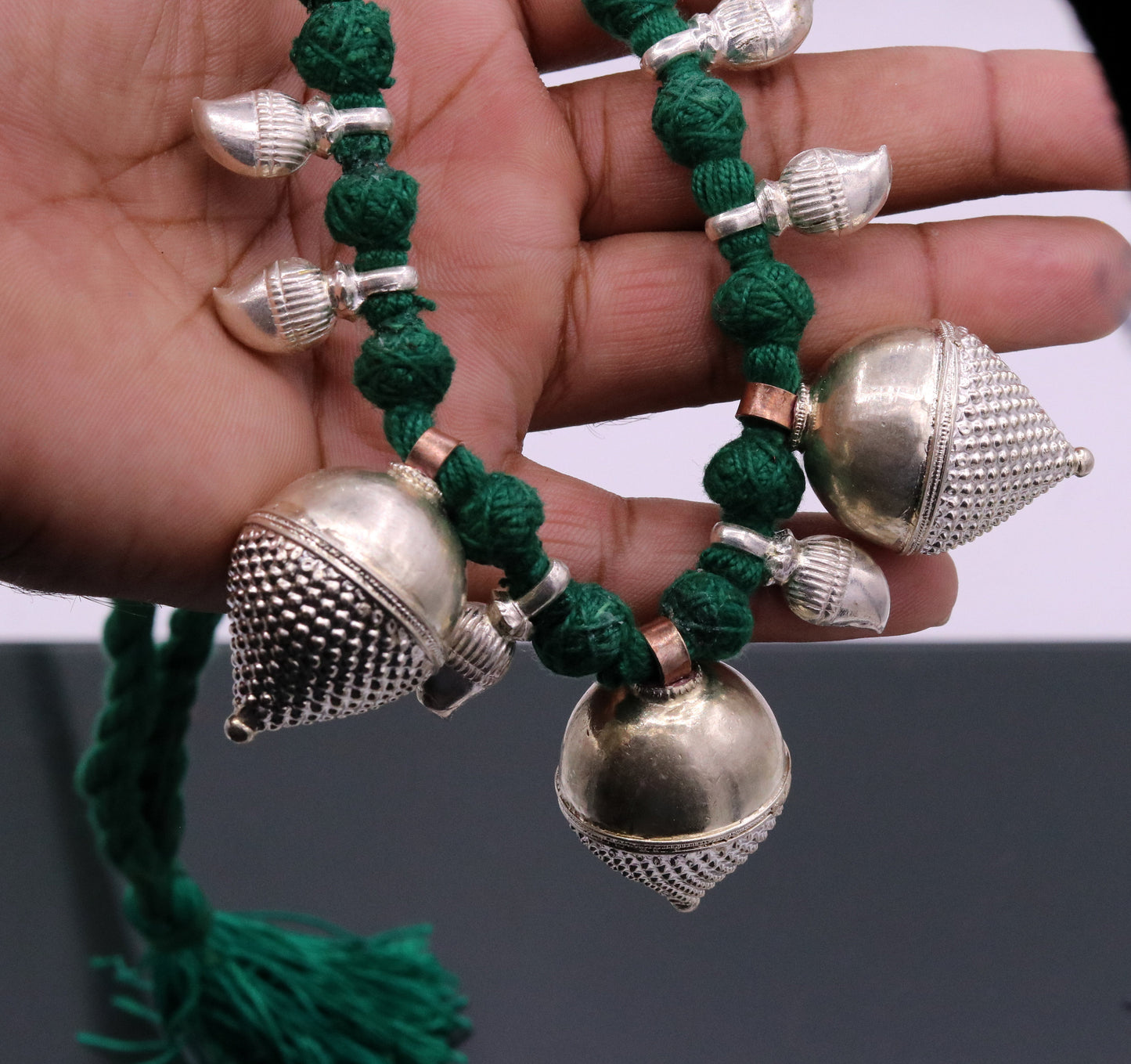 Indian tribal handmade sterling silver gorgeous necklace vintage antique stylish tribal necklace belly dance jewelry set31 - TRIBAL ORNAMENTS