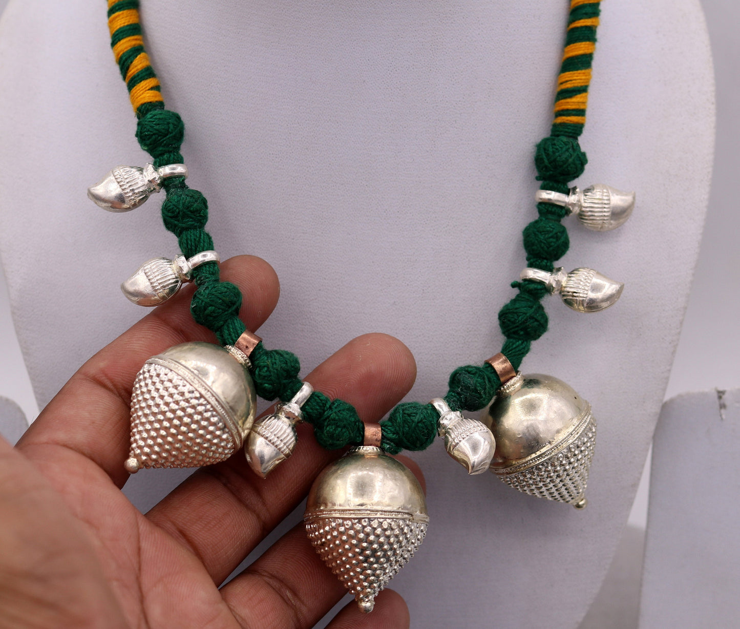 Indian tribal handmade sterling silver gorgeous necklace vintage antique stylish tribal necklace belly dance jewelry set31 - TRIBAL ORNAMENTS